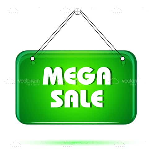 Green Mega Sale Tag